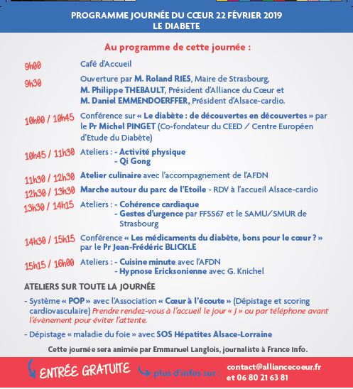 journée coeur Strasbourg 2019 programme